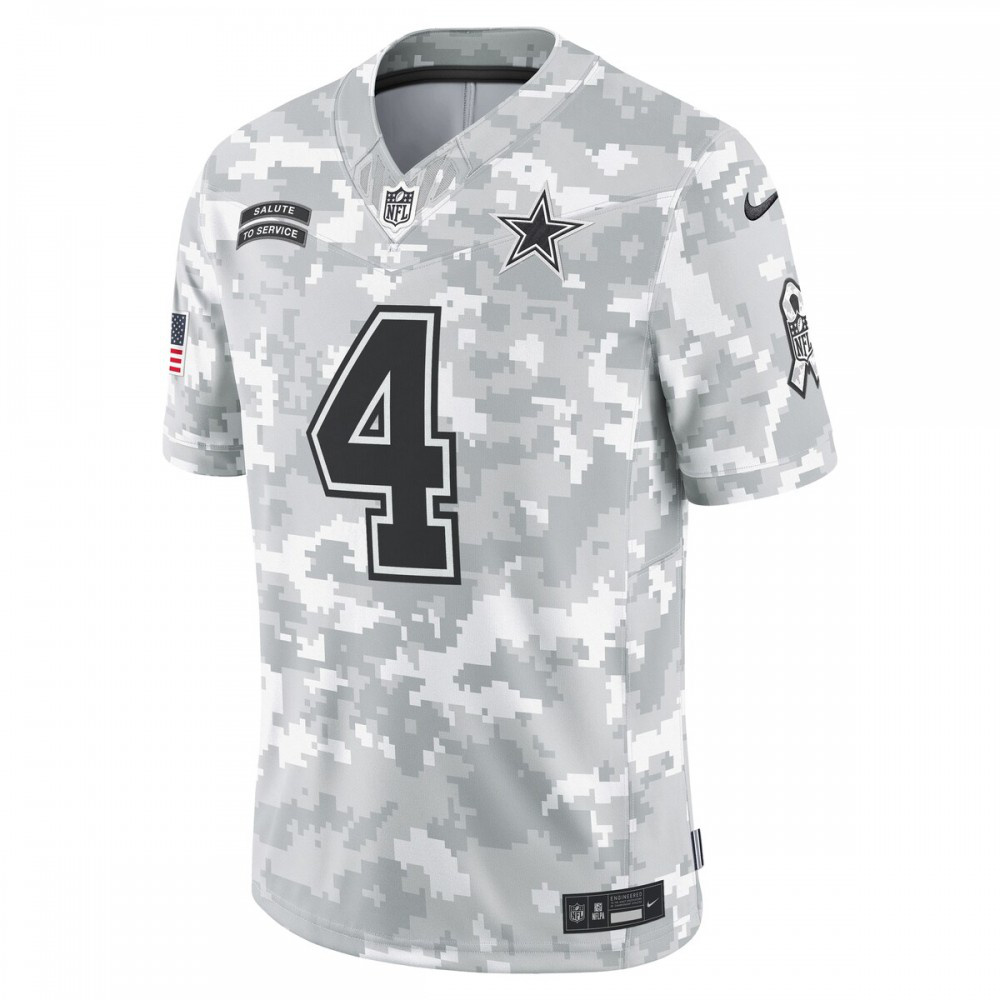 Dak Prescott Dallas Cowboys Nike 2024 Salute to Service Limited Jersey - Arctic Camo-Profan Arena